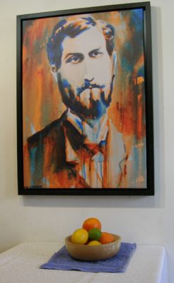 1916 Roger Casement print with still life.
