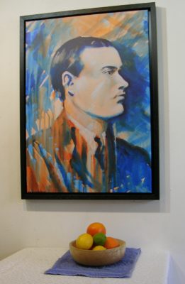 1916 Padraig Pearse print with still life.