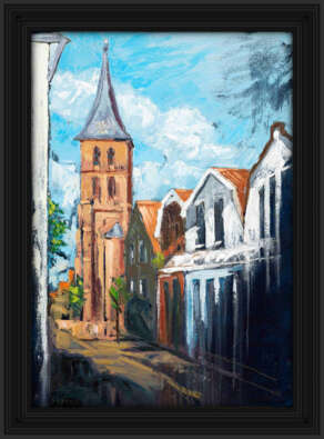"Domburg, Mondriaan's Church" canvas print