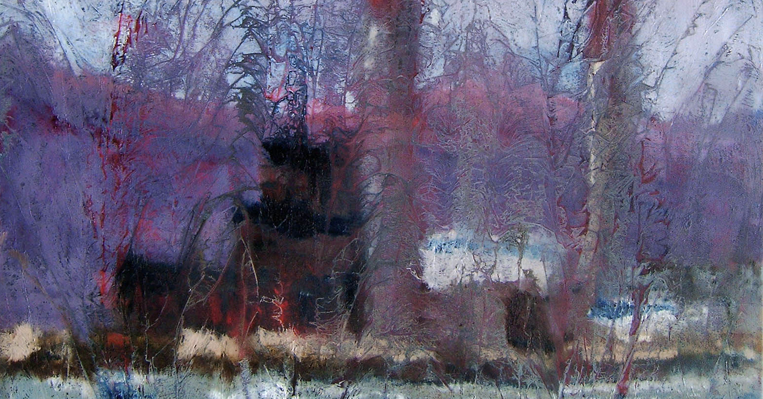 detail of the pigeon house painting by artist rod coyne
