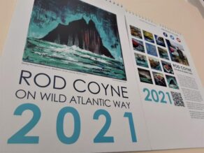 2021 Calendar cover & reverse page, showing images, the artist his work and statement.