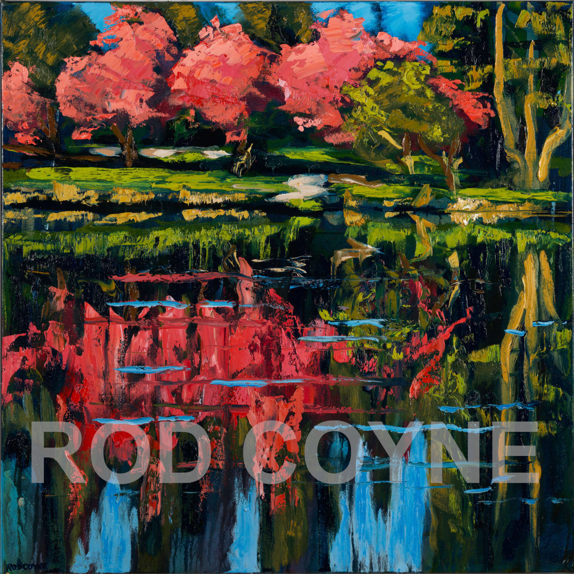 Roddys-Rowdy-Rhodies painting shown with a watermark