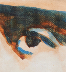 artist rod coyne's portrait "Thomas McDonagh 1916" is shown here, close up.