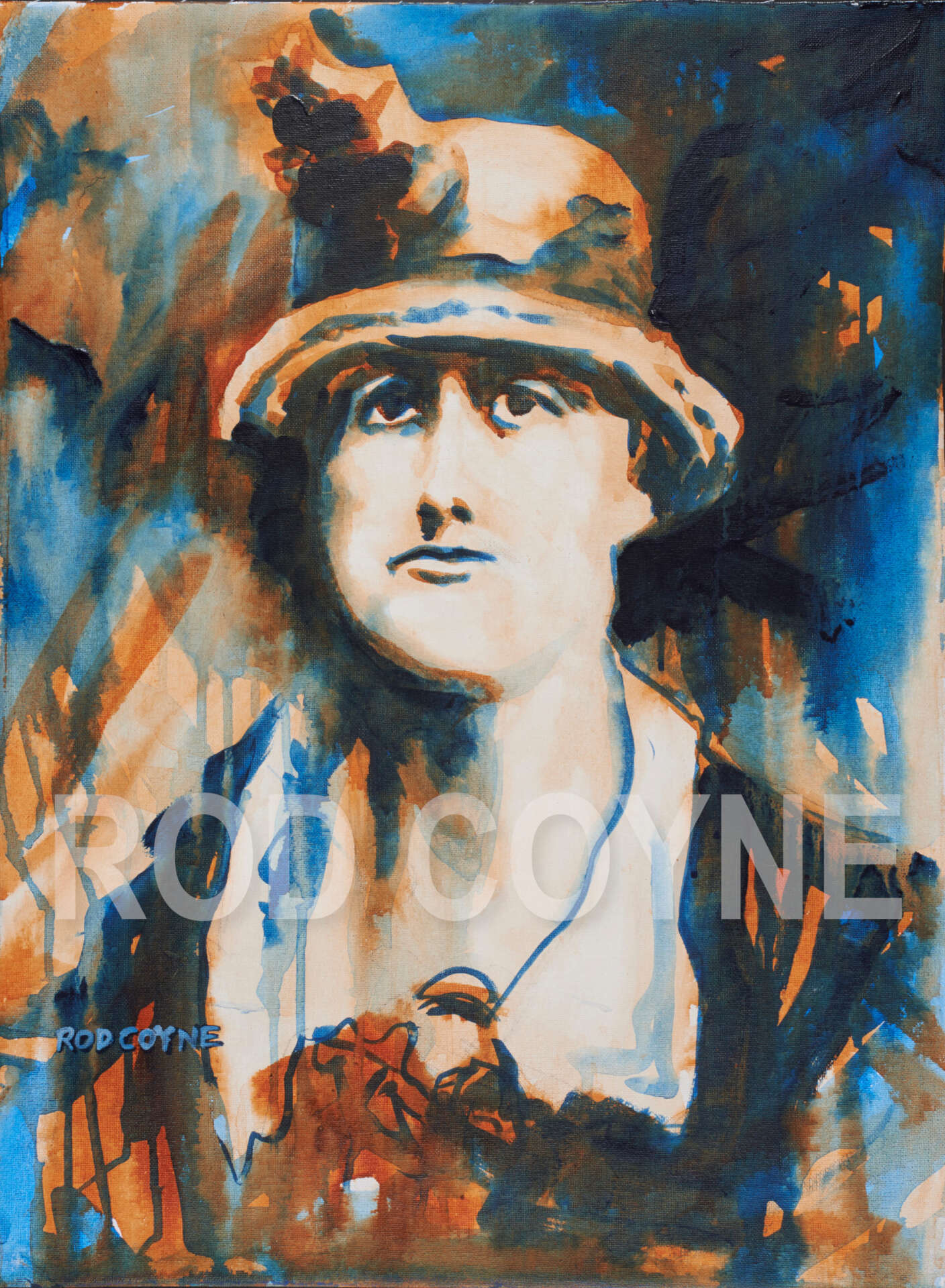 artist rod coyne's portrait "Thomas McDonagh 1916" is shown here, watermarked.