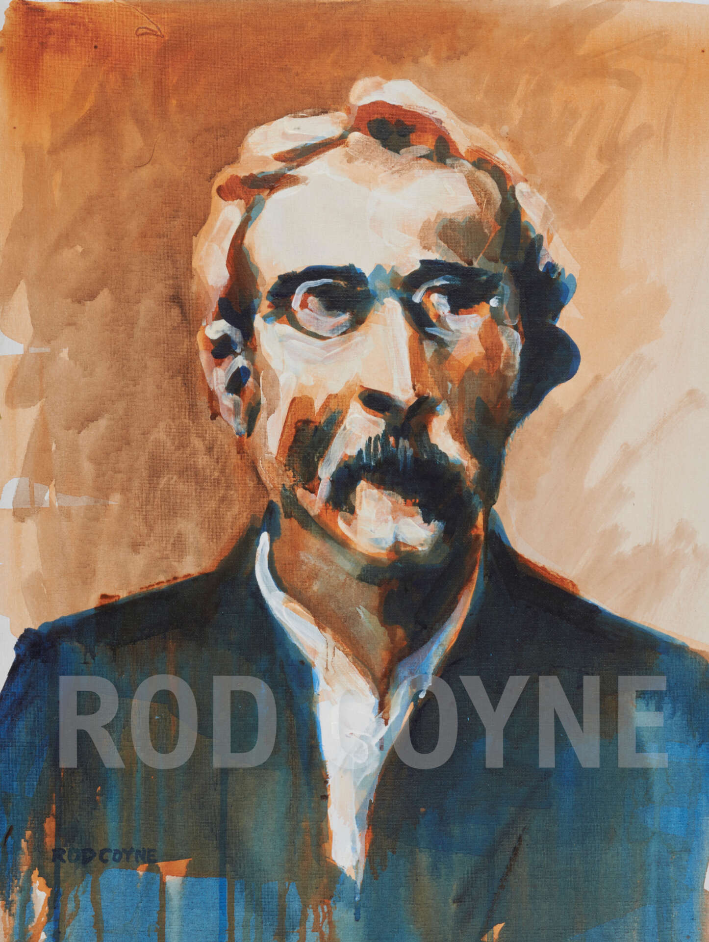 artist rod coyne's portrait "padraig pearse 1916" is shown here, watermarked.