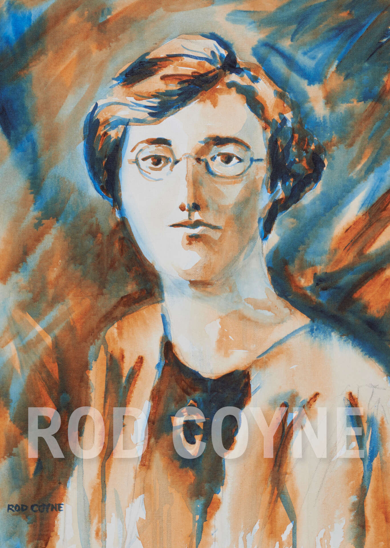 artist rod coyne's portrait "Kathleen Clarke 1916" is shown here, watermarked.