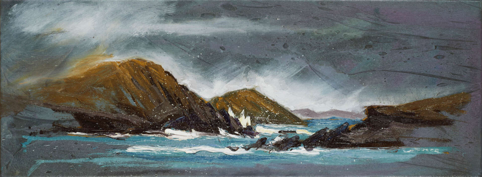 artist rod coyne's seascape "Lady's Ruff Weather" is shown here.