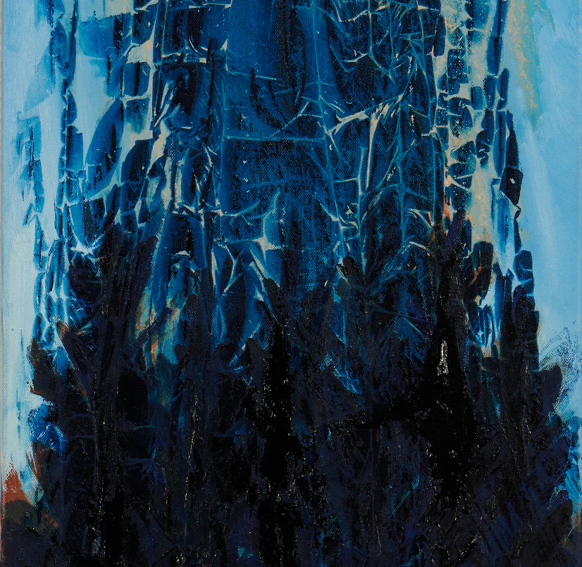 artist rod coyne's landscape "Tony's Trees" is shown here, hi resolution detail.